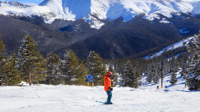 Winter Park, Colorado, with Parry Peak in the background.