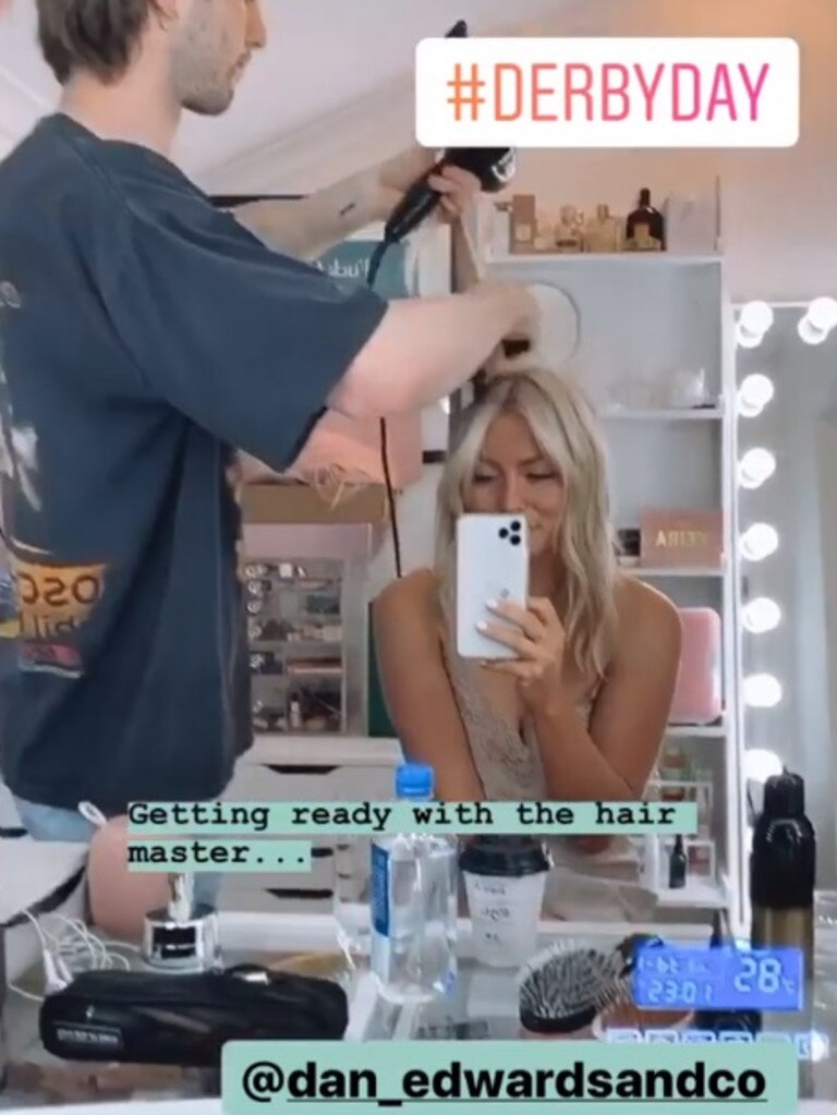 Keira Maguire shared a video from the hair salon.