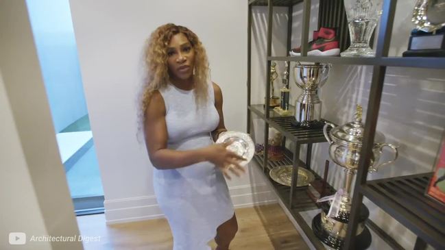 Serena Williams trophy room tour (Architectural Digest)