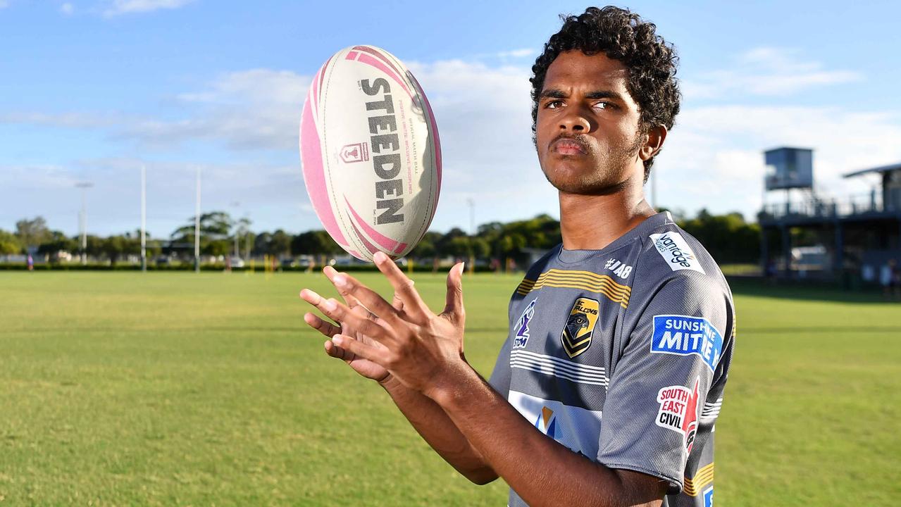 Sunshine Coast Falcons and Mal Meninga Cup player Brooklenn Mundraby-Grogan has been revealed as one to watch this season. Picture: Patrick Woods.