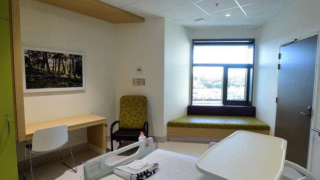 Hospital or hotel? Private rooms for patients on the wards in the new RAH hospital. Picture: Bianca De Marchi.