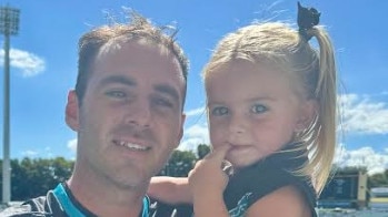 Kellie Finlayson column . Daughter Sophia with dad, Jeremy Finlayson before the game . Picture: Supplied