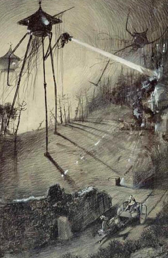 An illustration from “War Of The Worlds” by HG Wells.