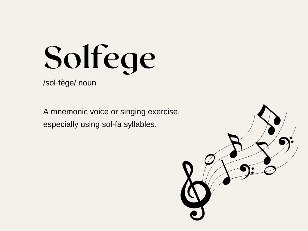 For example: Singers often use solfege to learn a melody without relying on an instrument.