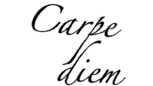 Lamar Ahchee started a business called Carpe Diem Co, he applied for a Carpe Diem trademark in 2005 (pictured).