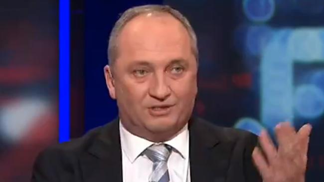 Nationals MP Barnaby Joyce on QandA on Monday night.