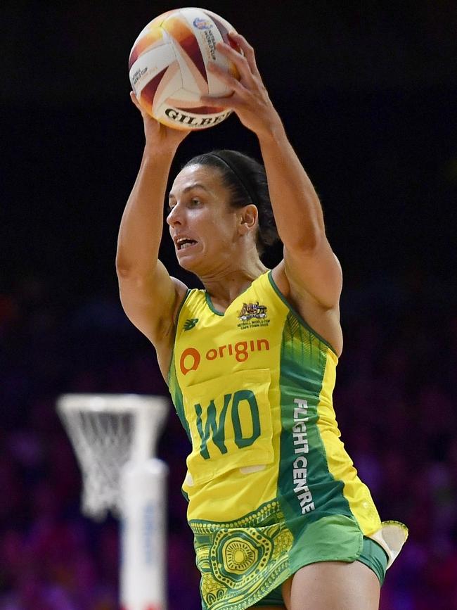 Ash Brazill. (Photo by Ashley Vlotman/Gallo Images/Netball World Cup 2023 via Getty Images)