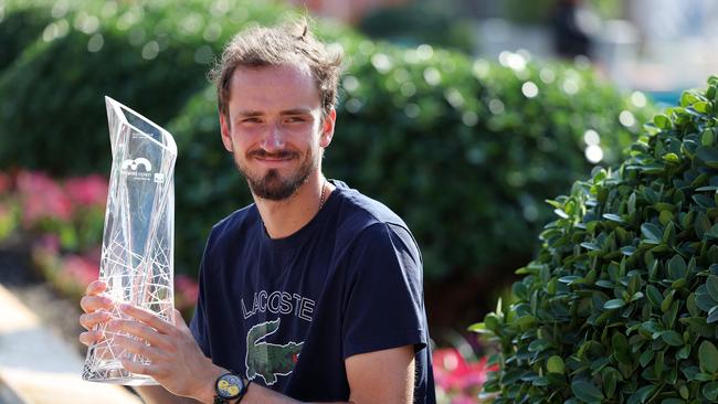 Medvedev now turns his attention to the clay court season. Photo: Al Bello/Getty Images/AFP