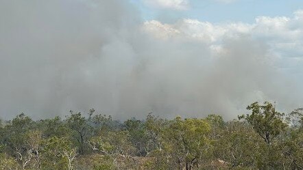 Fire crews have been kept busy over the weekend as warm and dry conditions led to multiple fires burning throughout the Far North. Here smoke can be seen from a fire near Mareeba.