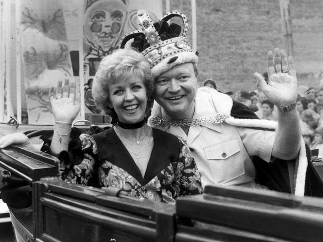 1978 King of Moomba Bert Newton and wife Patti. Picture: HWT Library