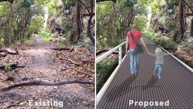 A new accessible pathway proposed for the historic Gap Park.