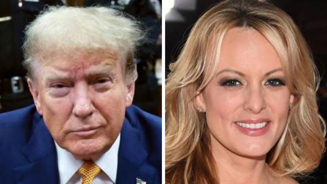 Former US president Donald Trump and porn star Stormy Daniels.