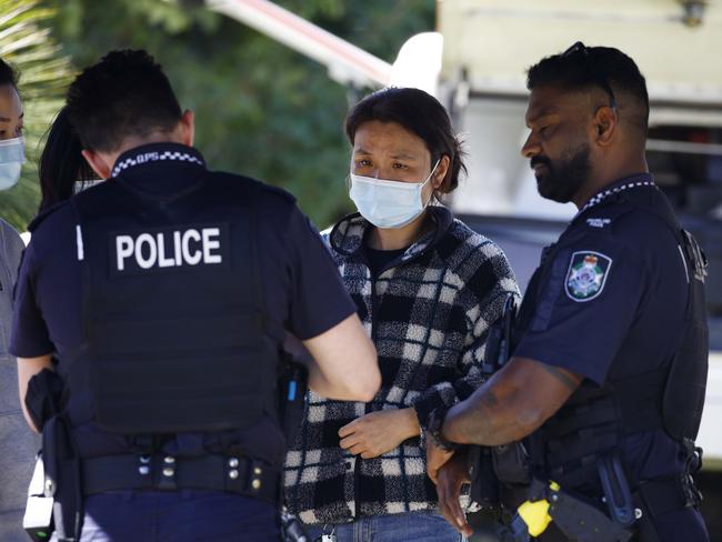 Two weapons were seized from the scene, including a meat cleaver and a kitchen knife. Picture: NCA NewsWire/Tertius Pickard