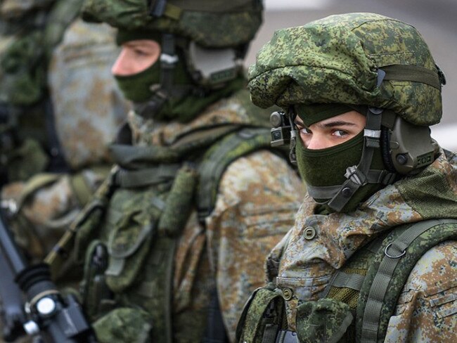 Russian soldiers during a recent military exercise. Picture: Russian Ministry of Defence