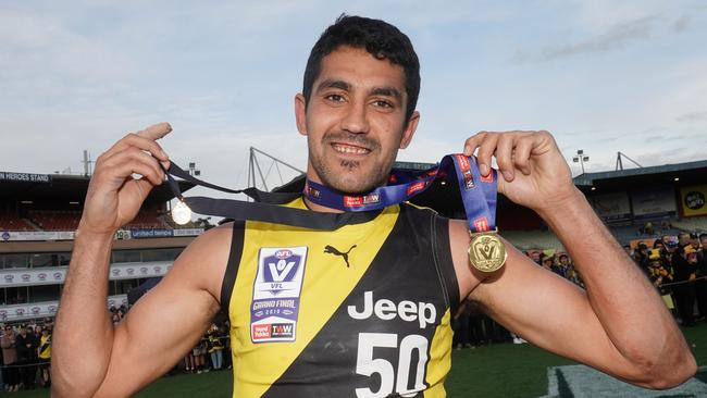 Marlion Pickett was the best player on-the-ground in Richmond’s VFL Grand Final win over Williamstown. Picture: Scott Barbour/AAP