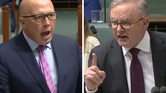 Peter Dutton and Anthony Albanese traded barbs during question time.