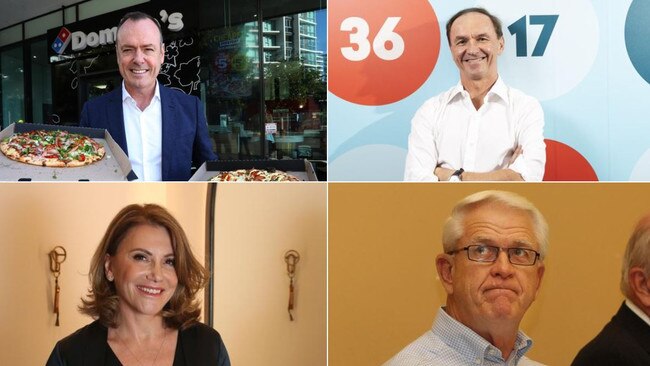 Clockwise from top left: Dominio Pizza's Don Meij, Jumbo Interactive's Mike Veverka, Super Retail Group's Reg Rowe and Vita Group's Maxine Horne.