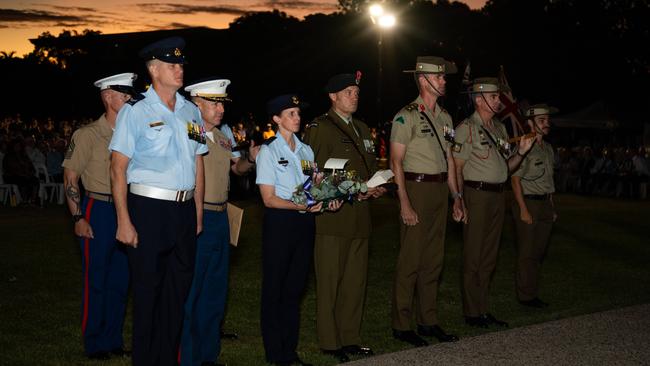 109 years after the Gallipoli landings, Territorians gather in Darwin City to reflect on Anzac Day. Picture: Pema Tamang Pakhrin