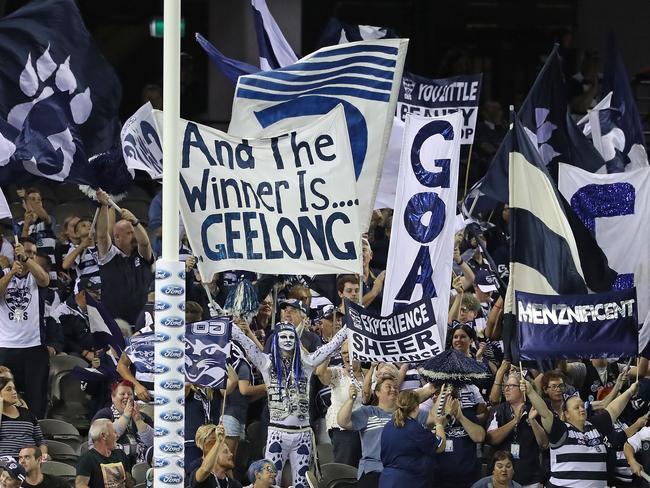 Geelong fans have longed for the club’s home games to be at GMHBA Stadium. Picture: Scott Barbour