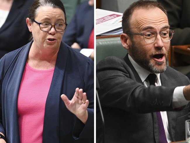 Resources Minister Madeline King and Greens Leader Adam Bandt clashed during question time. Picture : Martin Ollman / NCA NewsWire