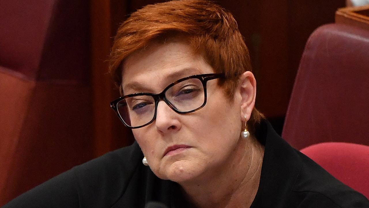 Senator Marise Payne during Question Time in the Senate on February 22, 2021. Picture: Sam Mooy/Getty Images.