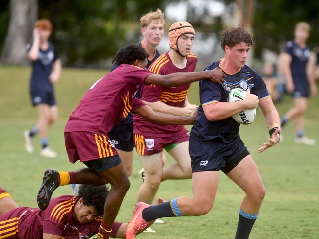 Round 4 of the Townsville Blackhawks Schoolboy Trophy. Ryan Catholic College against Southern Cross Catholic College at Ryan Catholic College. Picture: Evan Morgan