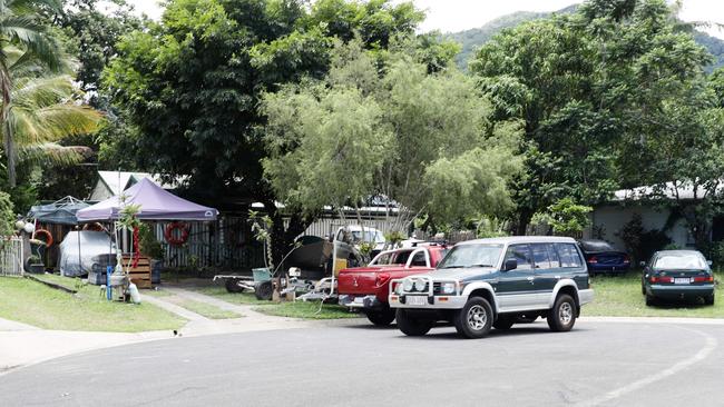 Scene of a fatal stabbing of a 17 year old Cairns boy at a New Year's Eve house party in Lychee Close, Manoora. A fight occurred on the street, resulting in two males being stabbed around 1am on Saturday 1 January 2022. Picture: Brendan Radke