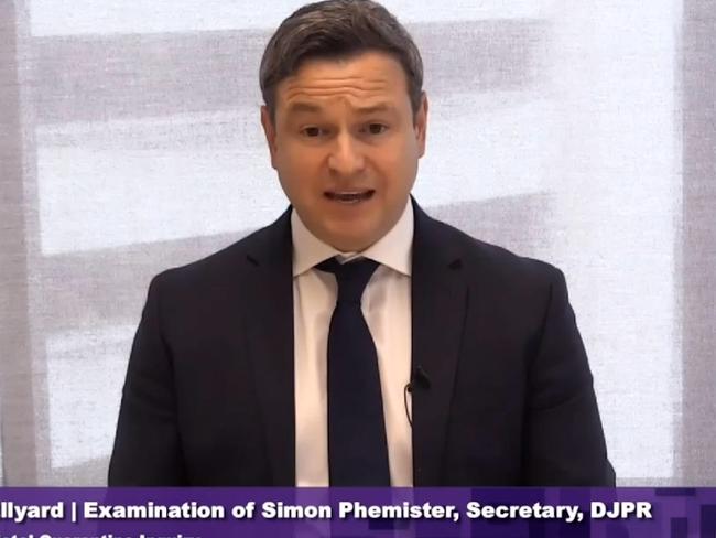 Simon Phemister gives evidence to the inquiry.