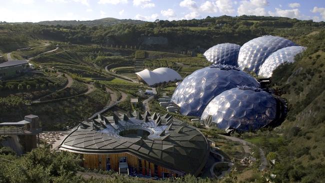 The Eden Project domes in Cornwall, England.