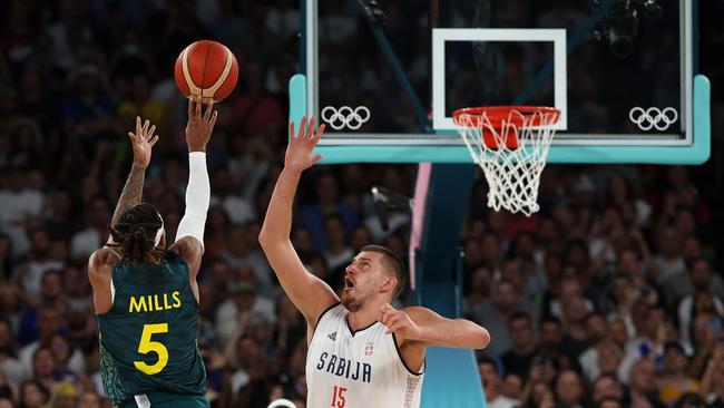 Mills delivered one last FIBA masterclass for the Boomers. (Photo by Jamie Squire/Getty Images)