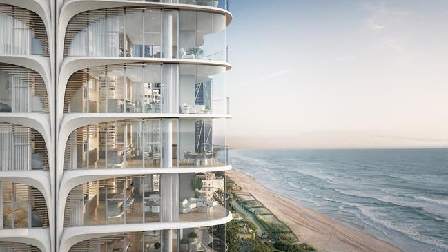 Renders of Sunset Residences at Broadbeach on the Gold Coast. Pictures: Supplied