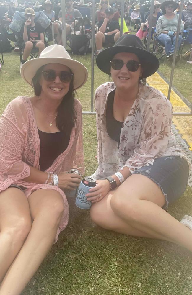 Tammi Coburn and Bec Carnell at the SummerSalt festival at Seafront Oval, Pialba on March 9, 2024. Credit: Adam Miller