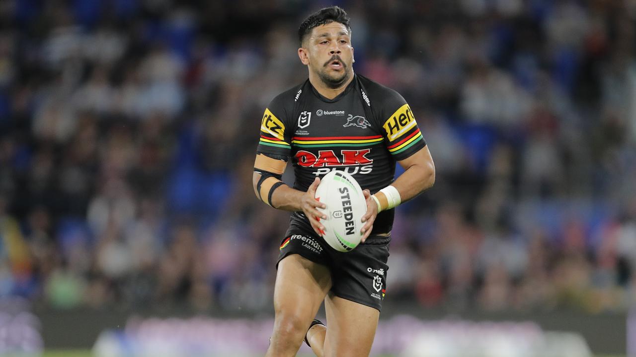 Peachey, who will make his professional boxing debut this weekend, was a try scoring machine after returning to Penrith this year. Picture: Getty Images