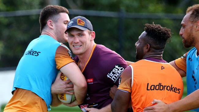 Brisbane Bronco's training run at Red Hill headquarters — Matt Lodge, Red Hill Tuesday 11th June 2019 Picture AAPImage/ David Clark