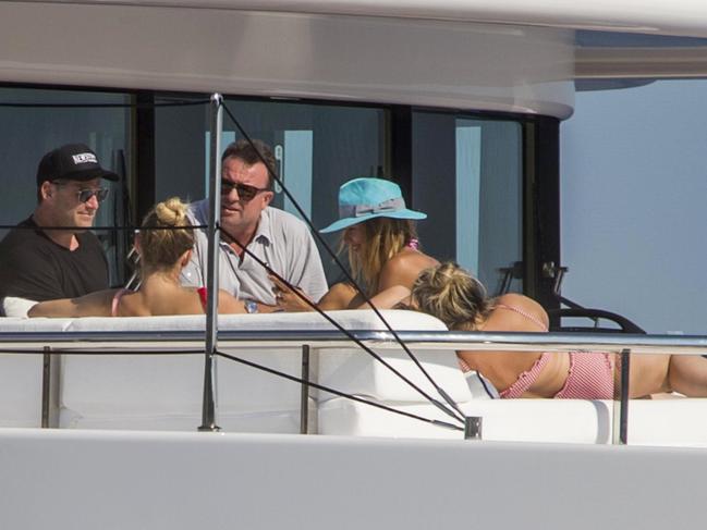 In July, they joined James Packer on his yacht. Picture: BACKGRID Australia