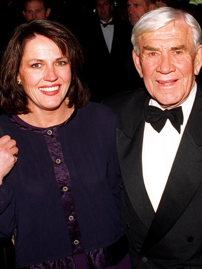 Lou Richards with daughter Nicole Morrison.