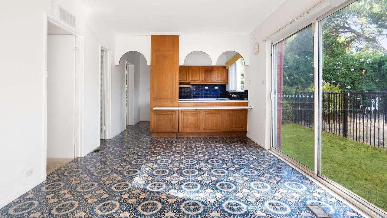 The kitchen and dining space in the Sunbury property.