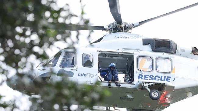 Police with a dog and SES conduct a search in Good Night Scrub National Park looking for the missing 17 year old Pheobe Bishop. Pics Adam Head