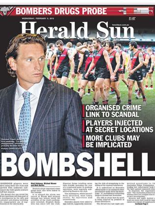 February 6, 2013: Essendon's self-reporting regarding supplements is made public.