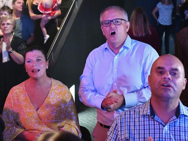 Scott Morrison’s invitation for the press to film him at worship was regarded as a misstep by some commentators — but clearly it resonated with many Australians. Picture: AAP Image/Mick Tsikas