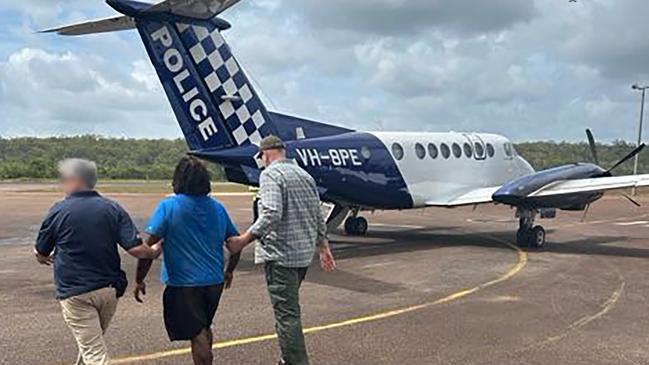 A cocaine smuggling suspect is taken into custody. Picture: Australian Federal Police