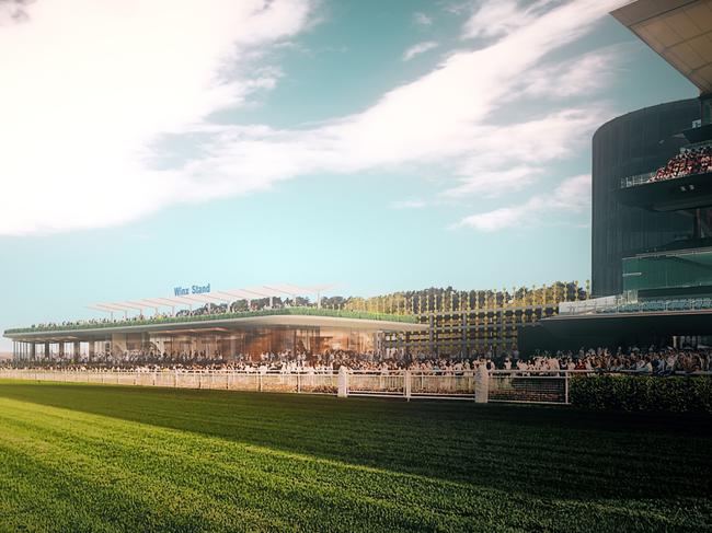 An artist impression of the new Winx stand at Royal Randwick.