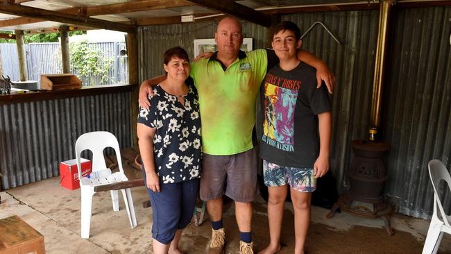 Kim Love with husband Gavin and son Cameron, 16. Picture: Evan Morgan