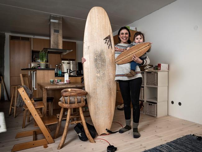Tanya Tamburaci Weggen, 34, a housewife of Turkish origins, poses at home, on March 8, 2018, in Kabelvag, northern Norway, Lofoten islands, within Arctic Circle. Tanya Tamburaci Weggen, 34, a housewife “Surfing is pure happiness, to be out in nature. It’s like meditation because I’m so into the moment, you really have to feel the subtleness in the ocean, when you catch the wave. Pure happiness, this feeling that you have when you are one with nature. Life is so much bigger than just to be a mother, a wife, go to work 9-5. Because I’m Turkish, I like warm summer the most. But in winter, when the sun shines or when it snows, the rough weather can also be very enjoyable.” Picture: AFP