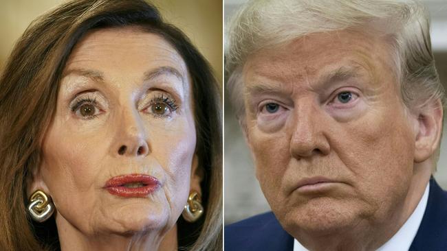 Nancy Pelosi says there will be a resolution on Tuesday calling for the cabinet to remove Donald Trump as unfit for office under the 25th amendment. Picture: AFP