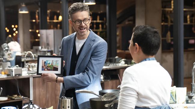 Adelaide celebrity chef Jock Zonfrillo on the set of Junior MasterChef at the Melbourne Showgrounds. Picture: Supplied.