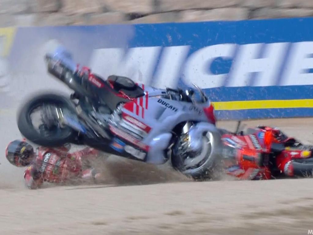 Big Moto GP crash in Spain