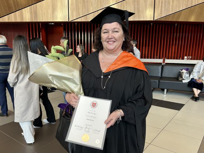 Amy Jasper graduates from Australian Catholic University with a Bachelor of Nursing on April 16, 2024. Picture: Brittany Busch