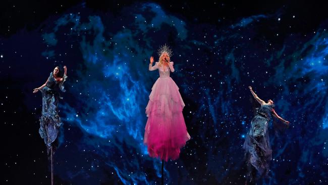 Kate Miller-Heidke performs the song Zero Gravity on her way to the final of the Eurovision Song Contest 2019. Picture: Jack Guez/AFP