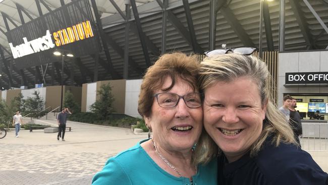 Evelyn Saywell and her daughter-in-law Shan McNamara before the Cold Chisel concert.